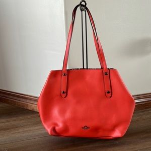 Are you ready for Spring?  Beautiful coral colored all leather Coach handbag